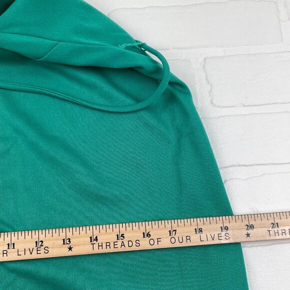 NPC Fashions Dress Jacket Set Women 14 Green Shift‎ Ruffle Career Retro 70s VTG - Picture 10 of 16